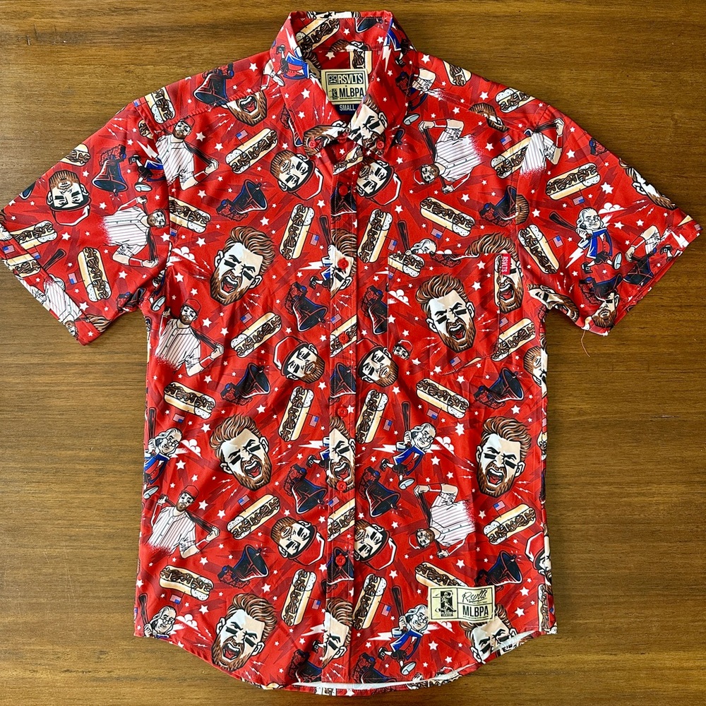 RSVLTS Philadelphia Phillies Bryce Harper Button Down